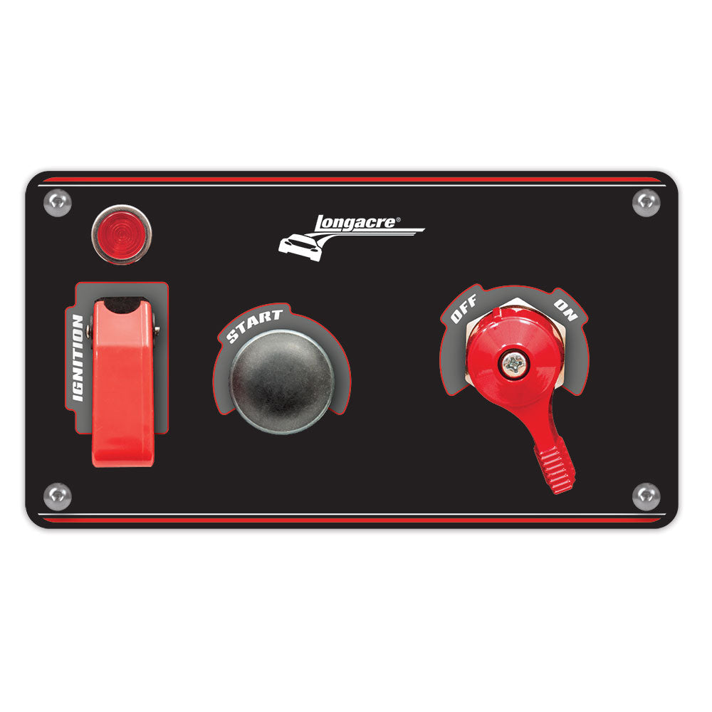 Longacre Flip-up Start / Ignition Panel w/ Pilot Light & Battery Disconnect - 52-44871