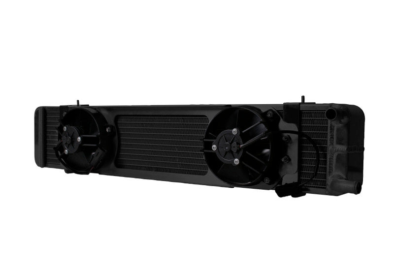 AFCO Aluminum Black Heat Exchanger with dual fans 2003-2004 Mustang Cobra Double Pass (L - 31”) X (W - 5-3/8”) X (H - 5-13/16”) - 80275PROB 80275PROB