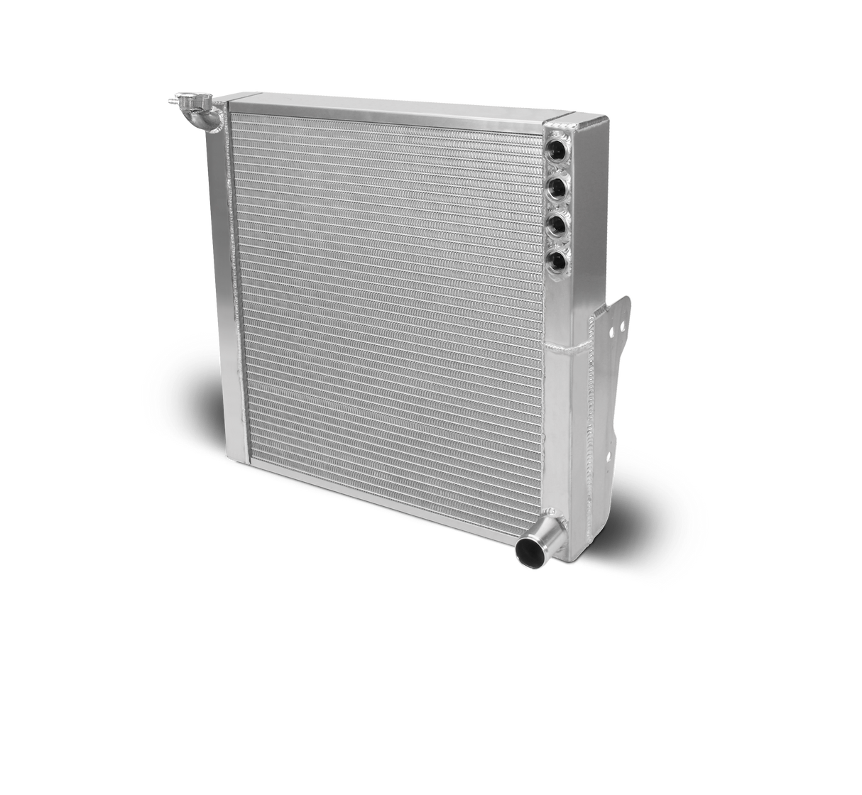 AFCO Aluminum Satin Radiator Dzus Mount Double Pass for Sprint Car - 80201N 80201N