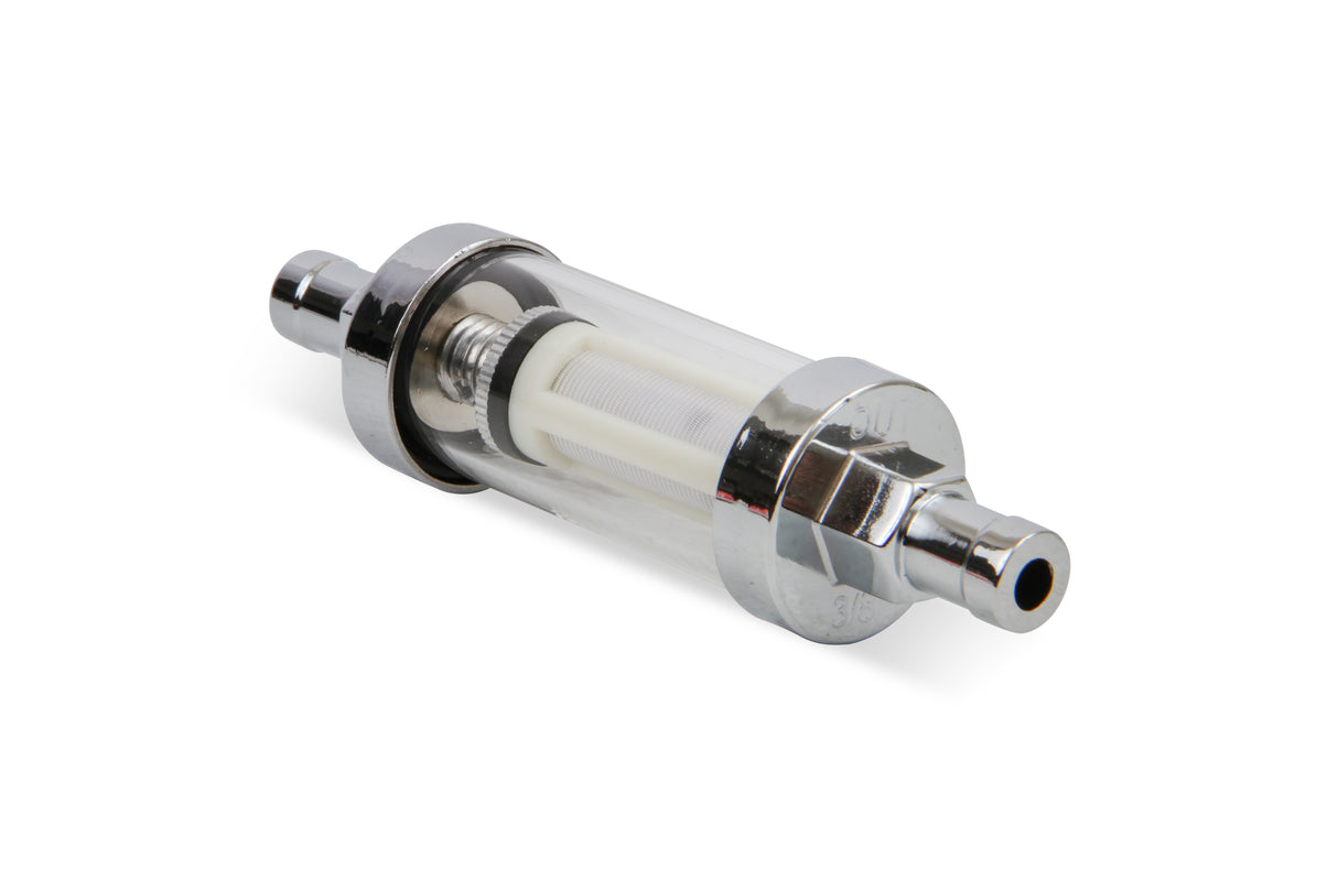 Mr Gasket Clearview Inline Fuel Filter - 3/8 Inch - 9748