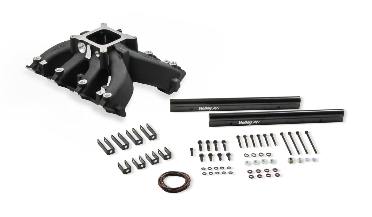 Holley 300-290BK Single Plane EFI Split-Design Race Intake Manifold- GM LS3/L92- Black