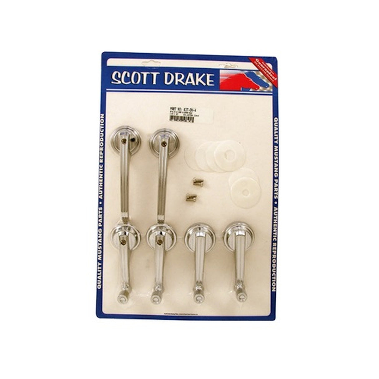 Scott Drake 65-67 Coupe/Convertible Door Handle & Window Crank Kit (Late 1965) - KIT-DH-4