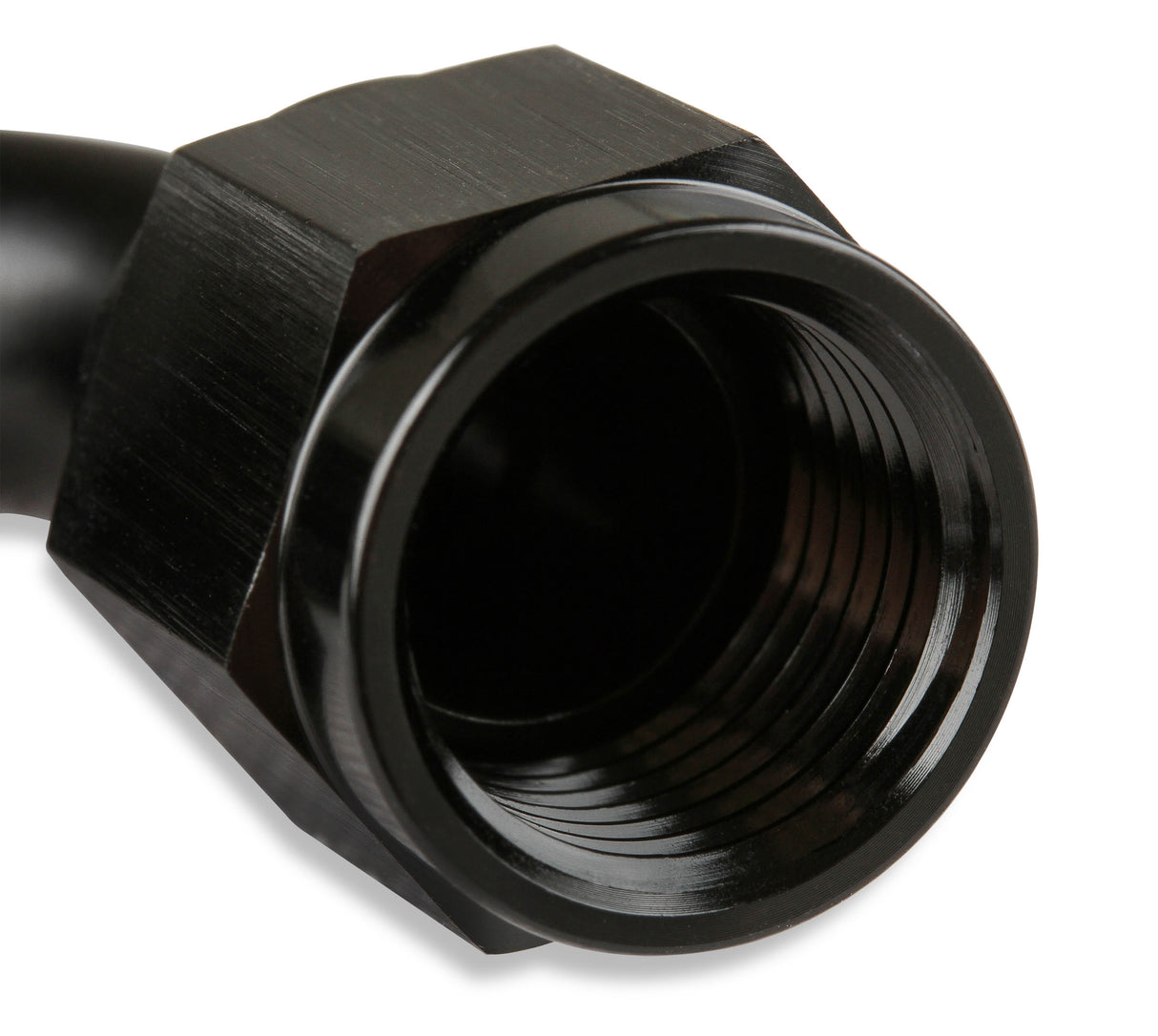 Mr Gasket -6 AN 90 Degree Push-On Hose Ends - Black - 209006-BL
