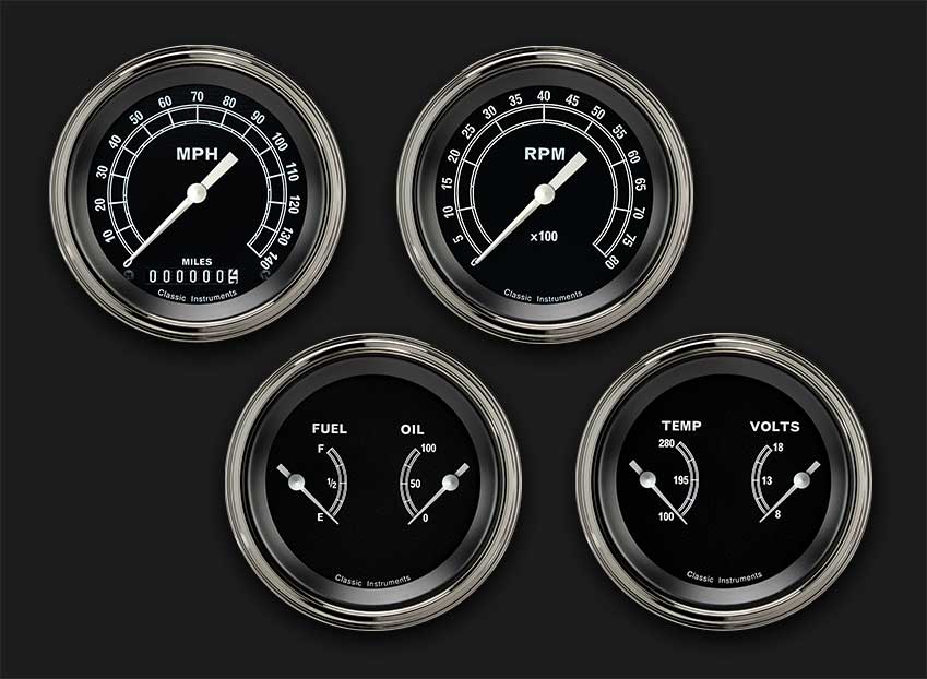 Classic Instruments Traditional Series Four Gauge Set - TR05SLF