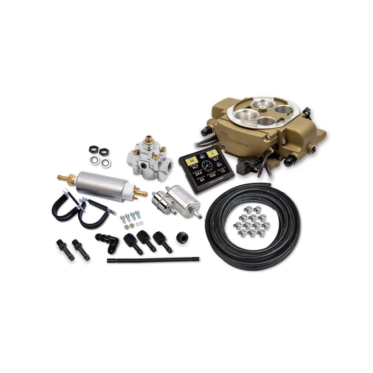 Holley 550-869K Sniper EFI Quadrajet™ Master Kit - Classic Gold