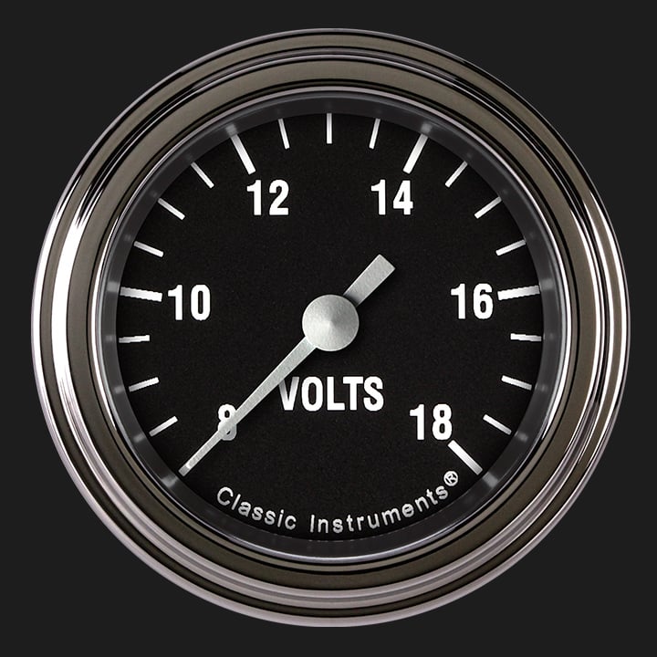 Classic Instruments Hot Rod 2 1/8" Voltage Gauge - HR130SLF