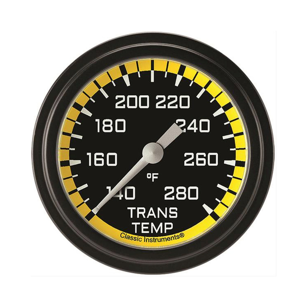 Classic Instruments Autocross Yellow 2 5/8" Transmission Temperature Gauge - AX327YBLF