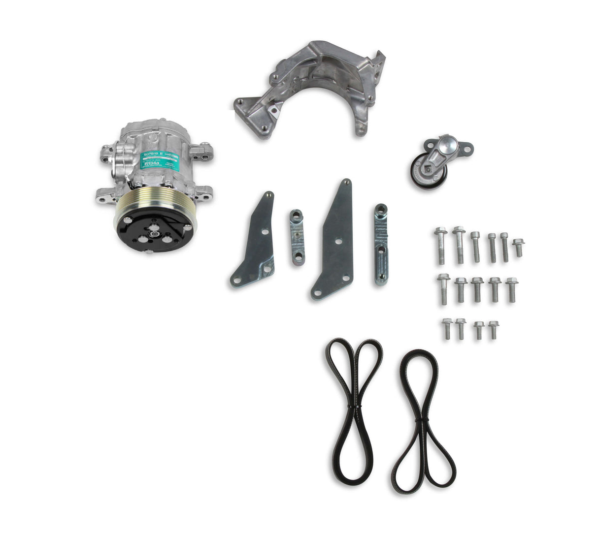 Holley 20-160 Low-Mount LS Drive System (A/C) w/ Sanden SD7 Compressor - Passenger's Side
