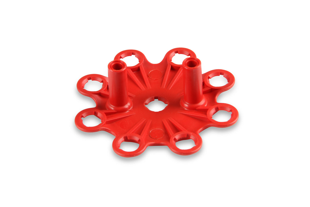 MSD Distributor Cap - V8 - HEI Terminals - Red - Spark Plug Wire Retainer - 8433