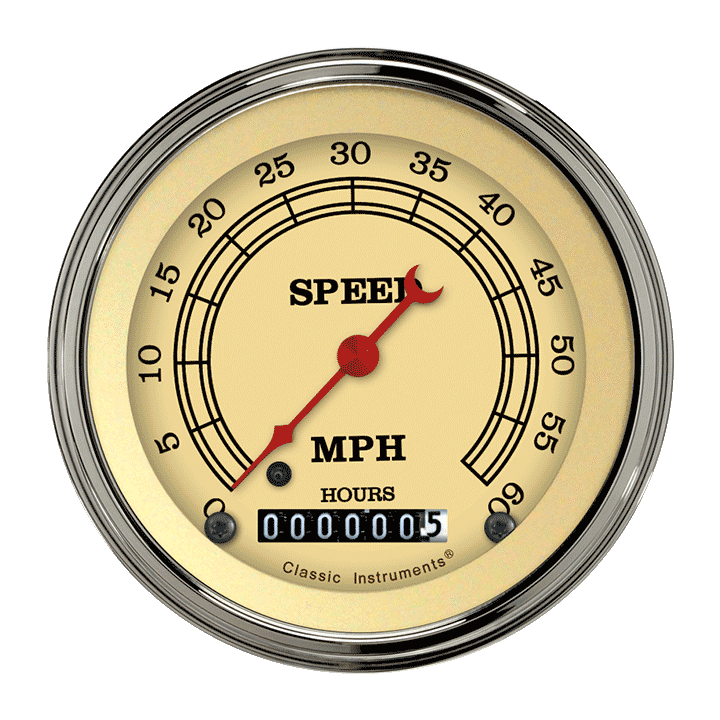 Classic Instruments Vintage 3 3/8" Low Speed Speedometer - LSVT