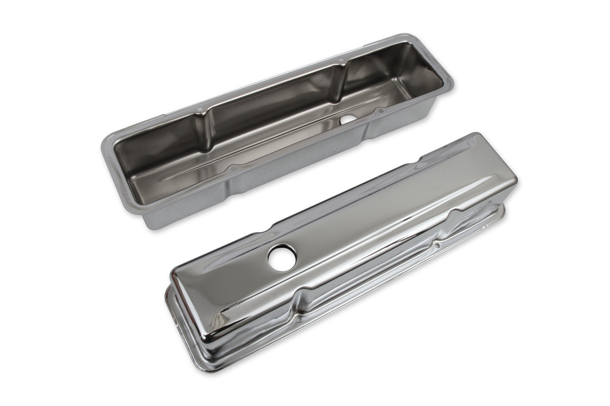 Mr Gasket Chrome Tall-Style Valve Covers without Baffle - 9801