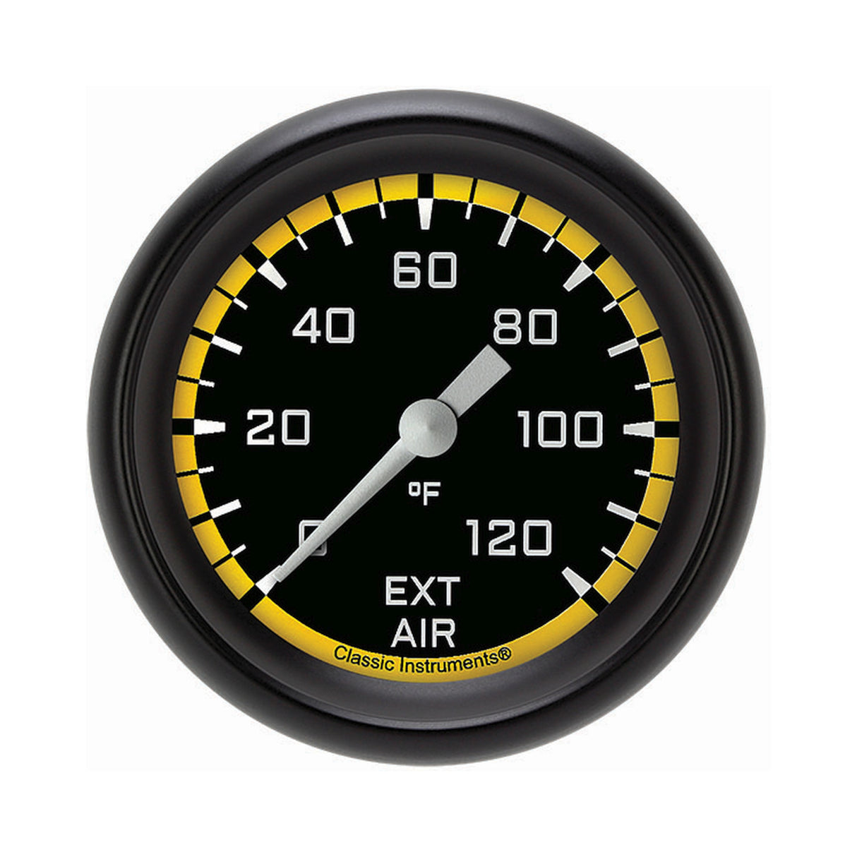 Classic Instruments Autocross Yellow 2 5/8" External Air Temp. Gauge - AX399YBPF