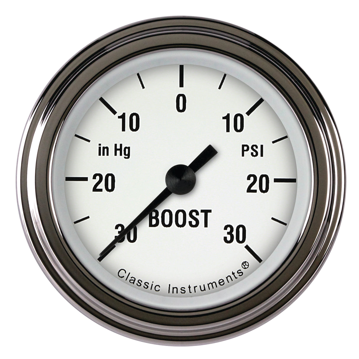 Classic Instruments White Hot 2 1/8" Boost/Vac Gauge - WH141SLF