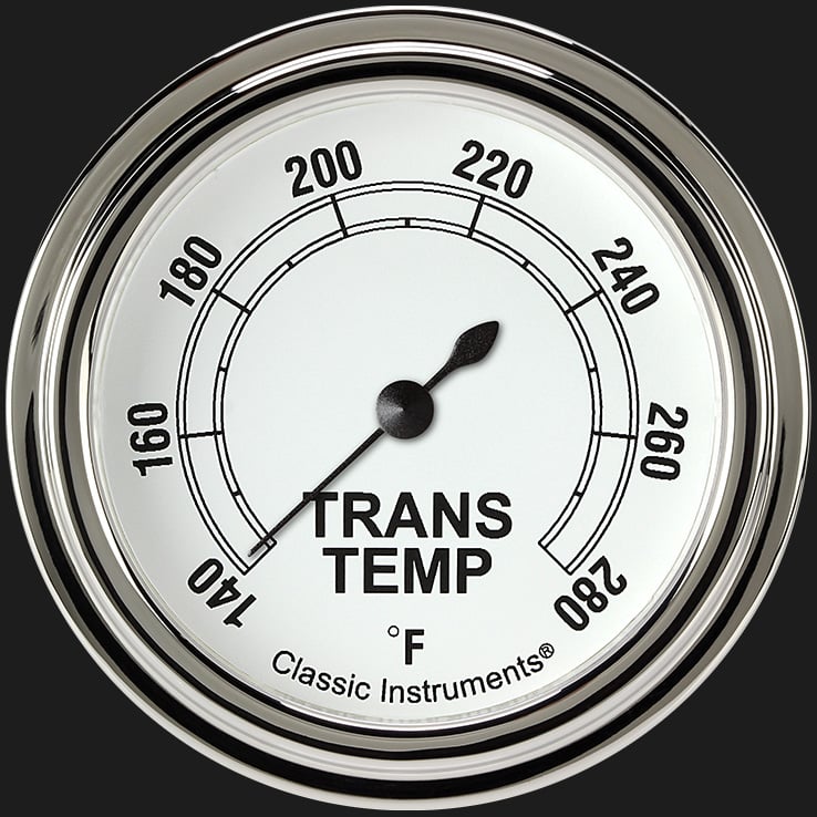 Classic Instruments Classic White 2 5/8" Transmission Temperature Gauge - CW327SLF