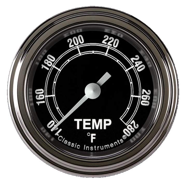 Classic Instruments Traditional 2 1/8" Full Sweep Water Temperature Gauge - TR126SLF-02