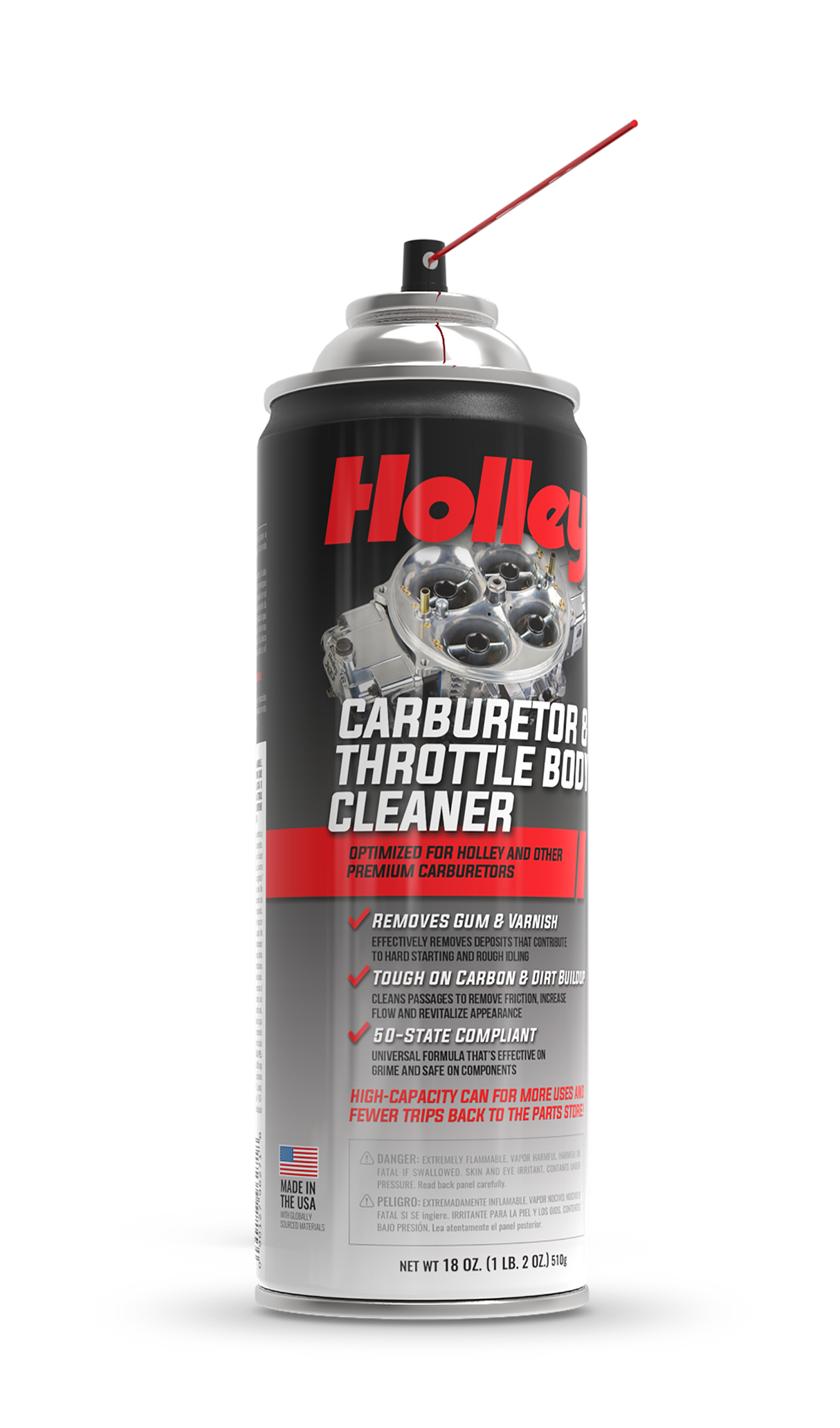 Holley 120-HLYCC-18 HOLLEY Carburetor & Throttle Body Cleaner Spray, 18oz Can