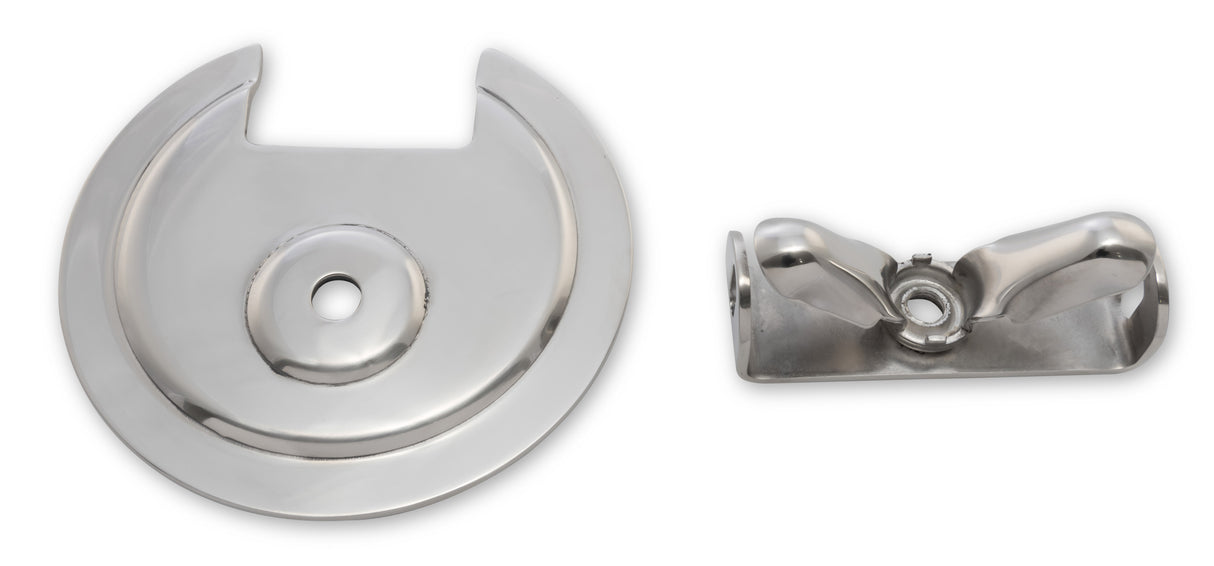 Scott Drake 66-77 Bronco Spare Tire Retainer Plate and Wing Nut Stainless Steel - C8TZ-1424-62-SK