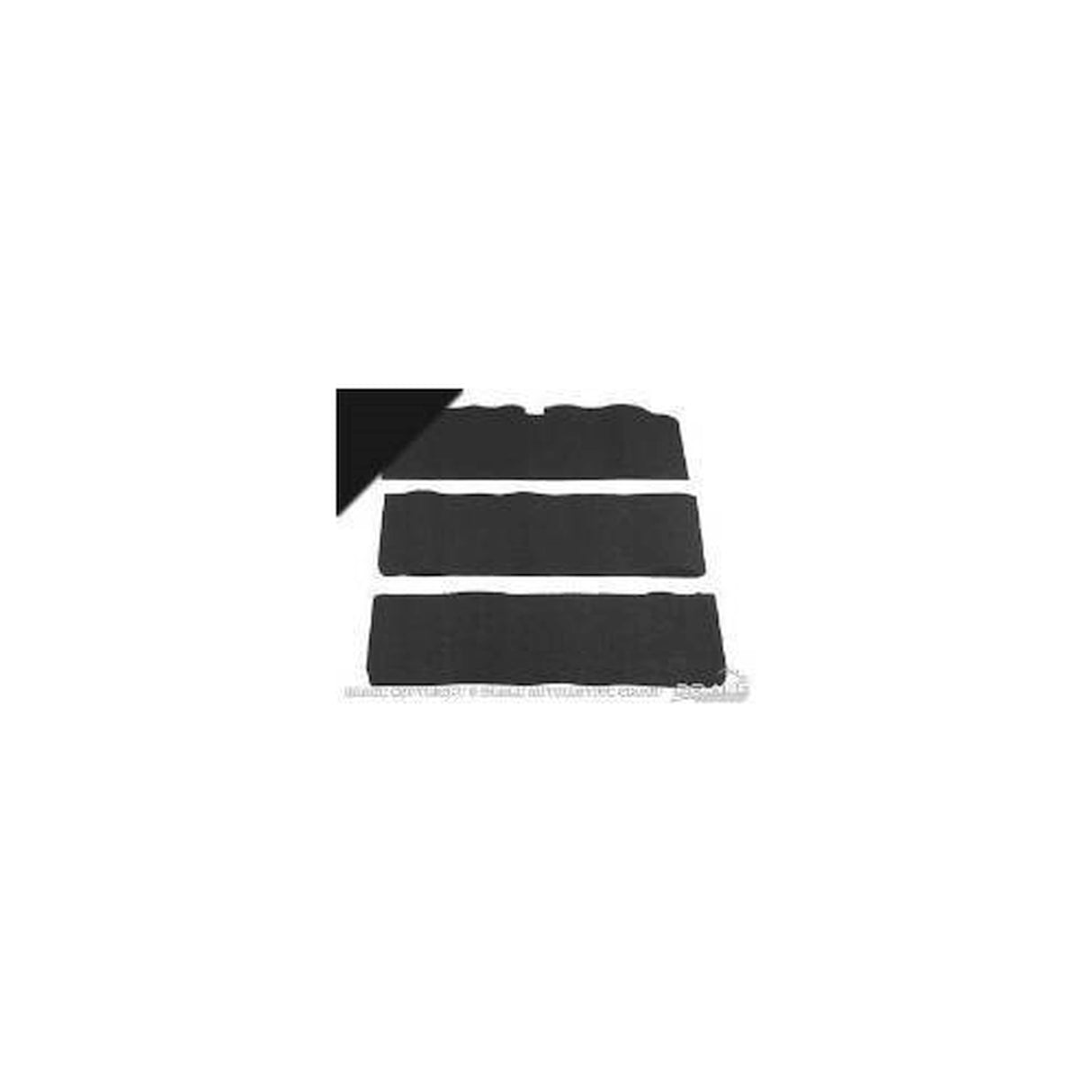 Scott Drake 65-68 Fold-Down Seat Carpet (Black, 80/20) - FD-65-BK