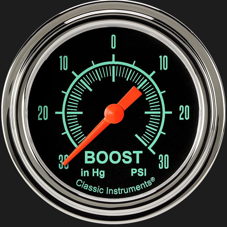 Classic Instruments G/Stock 2 5/8" Boost/Vac Gauge - GS341SLF
