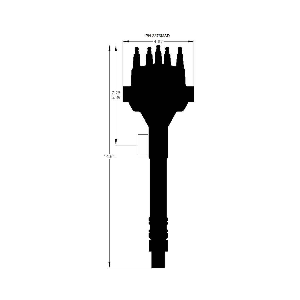MSD Chevy Tall Deck Dual Sync Distributor - 2376MSD