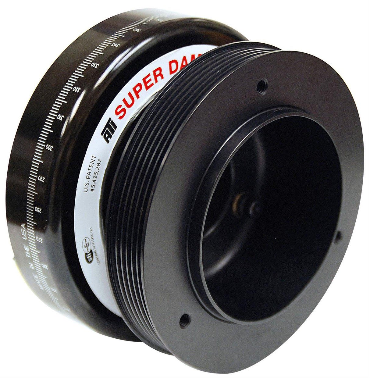 ATI Serpentine Super Damper Harmonic Balancer 7.074" OD SFI-18.1 Aluminum/Steel - Black