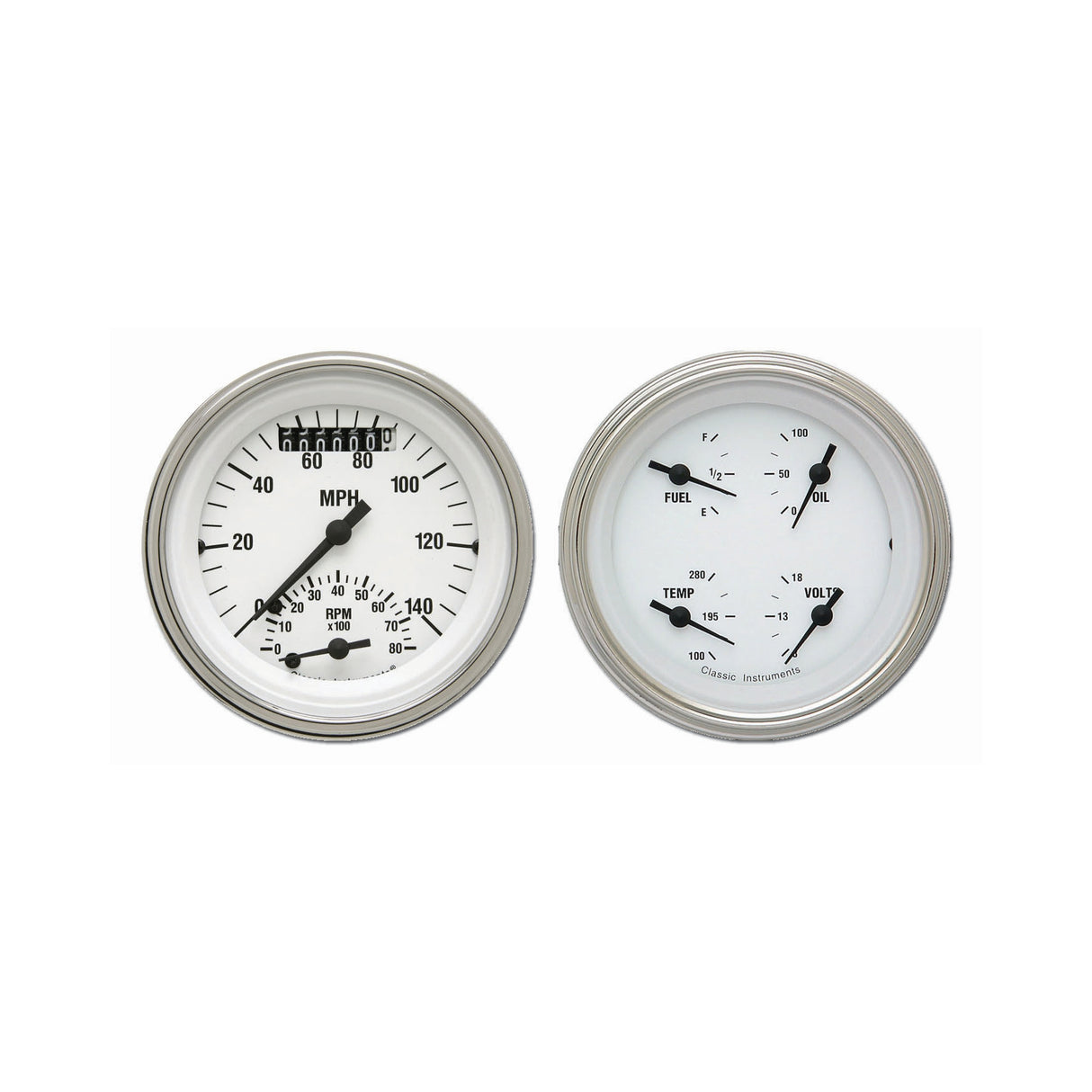 Classic Instruments White Hot Two Gauge Set - WH32SLF