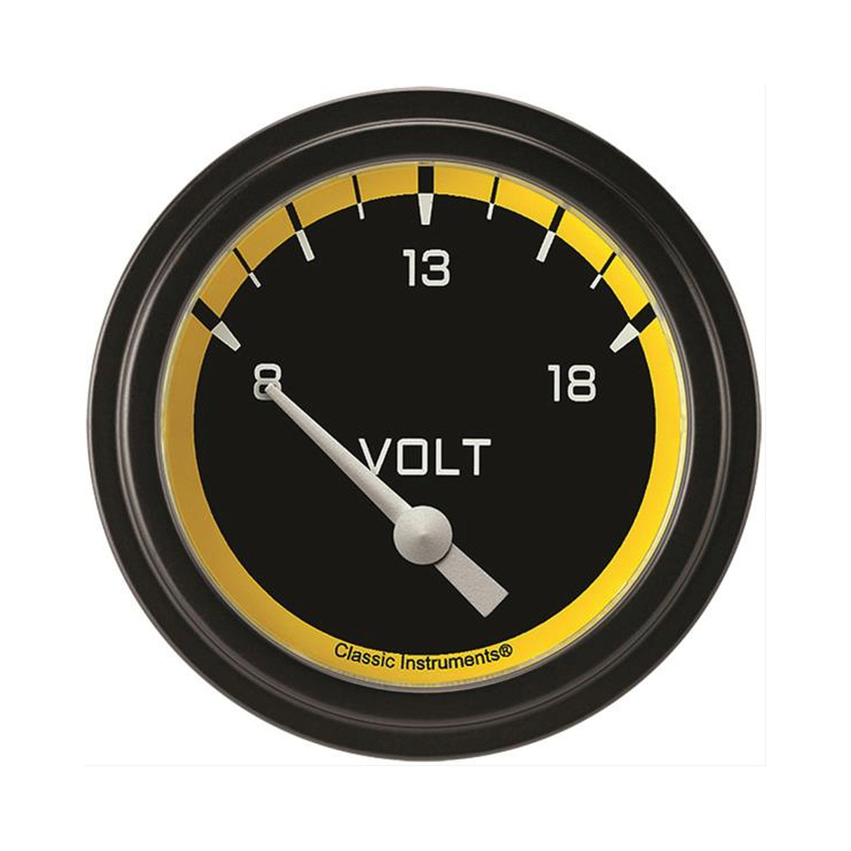 Classic Instruments Autocross Yellow 2 5/8" Volt Gauge - AX230YBLF