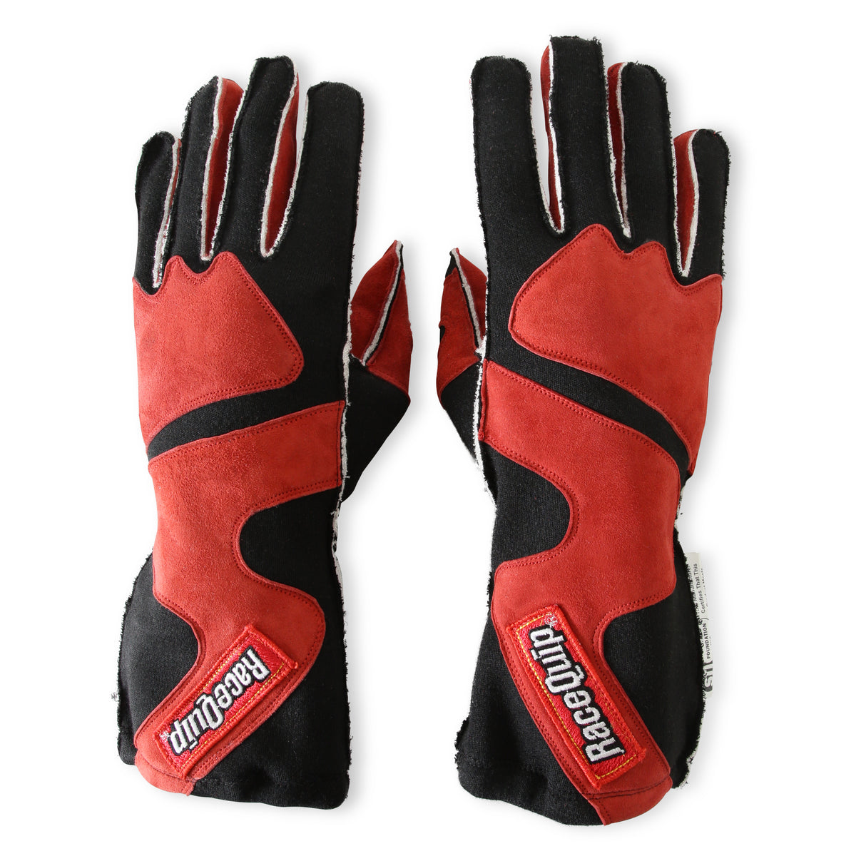 Racequip SFI 3.3/5 Red / Black Outseam Short Gauntlet Nomex Race Gloves - 2X-Large - 356107RQP