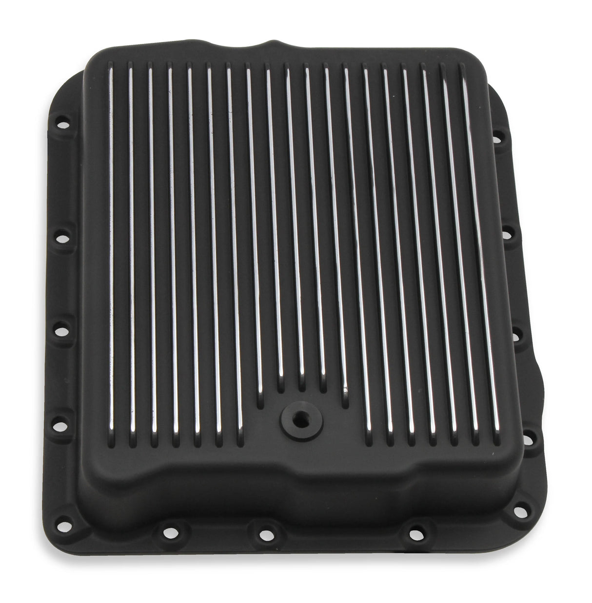 Mr Gasket Transmission Oil Pan - Black Aluminum - 9797BMRG