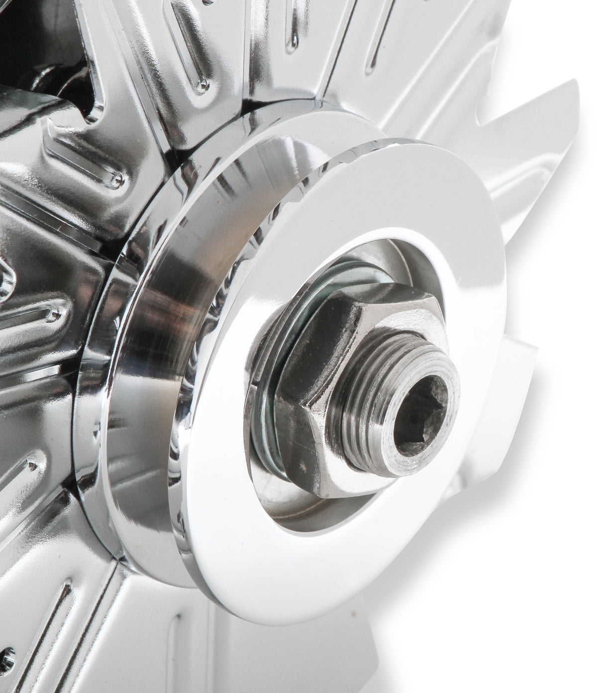 Mr Gasket Chrome Alternator-Early GM Delco 80 Amp - 5123