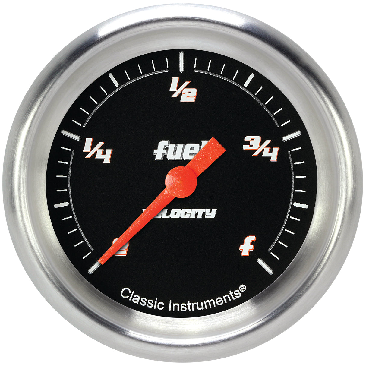 Classic Instruments Velocity Black 2-5/8" Fuel Level Gauge - VS309BAPF