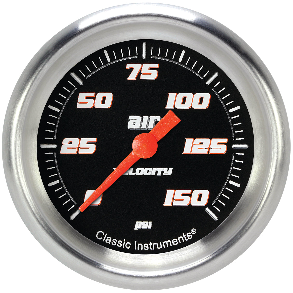 Classic Instruments Velocity Black 2-5/8" Air Pressure Gauge - VS318BAPF