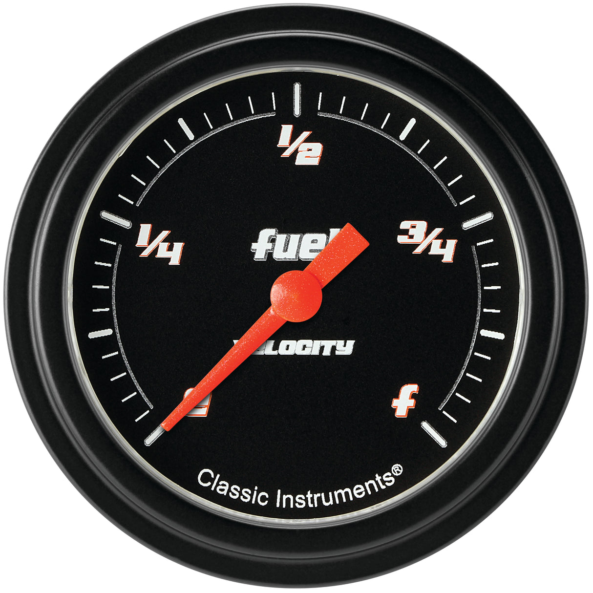 Classic Instruments Velocity Black 2-5/8" Fuel Level Gauge - VS309BBLF