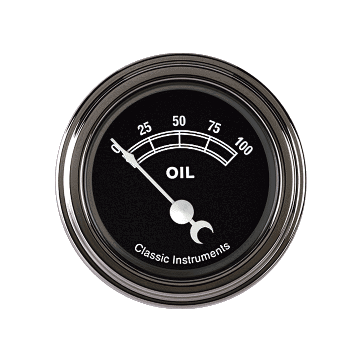 Classic Instruments TRADITIONAL 2IN OIL PRESS - TR81SLC