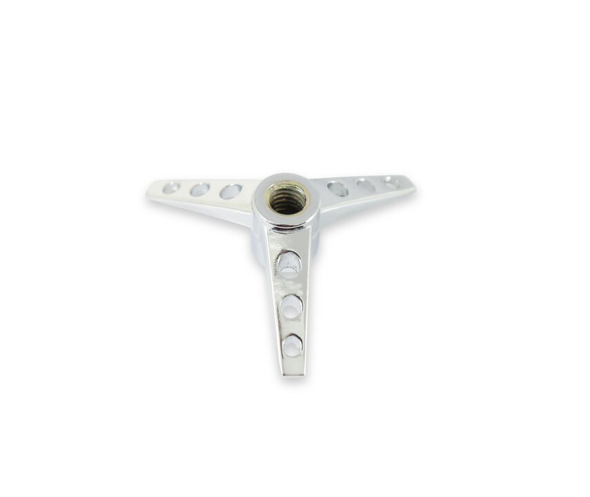Mr Gasket Air Cleaner Wing Nut - Tri-Bar - Chrome - 9868
