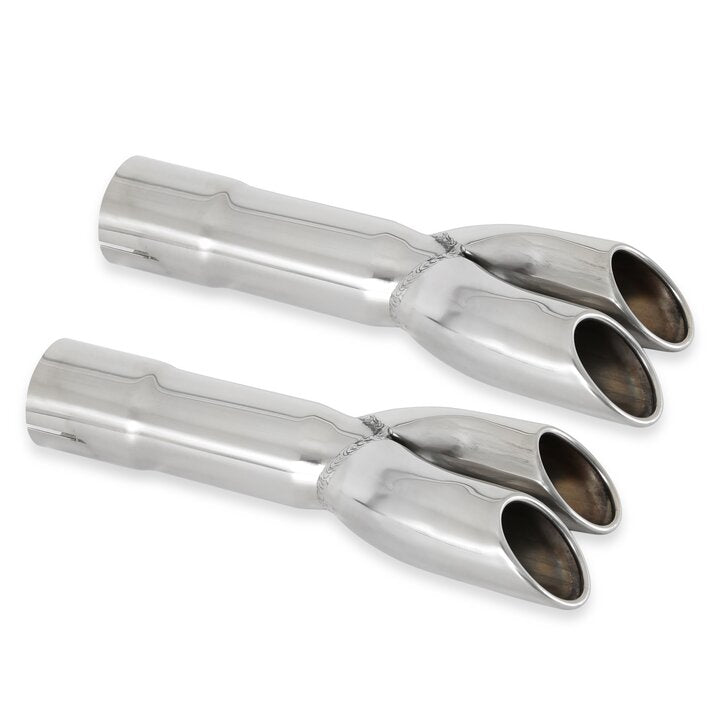 Scott Drake Hi-Flow GT Exhaust Tips, 2.25", Stainless Steel - C7ZZ-5258-GT2