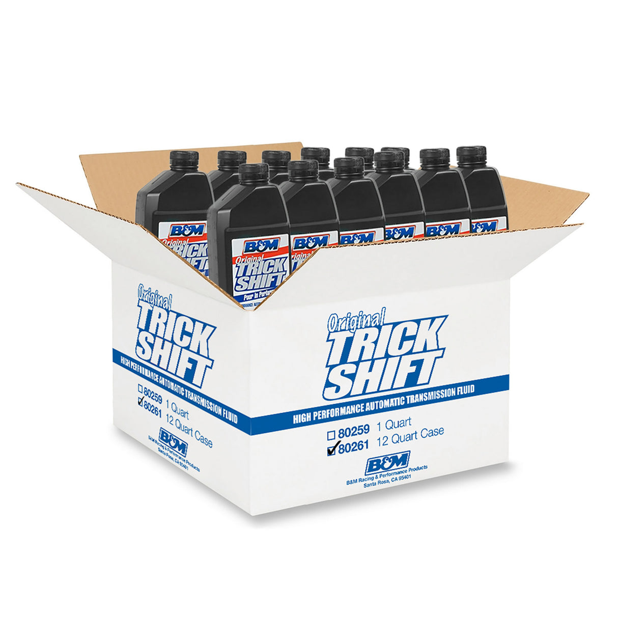 B&M Trick Shift Automatic Transmission Fluid - Case of 12 Quart Bottles - 80261