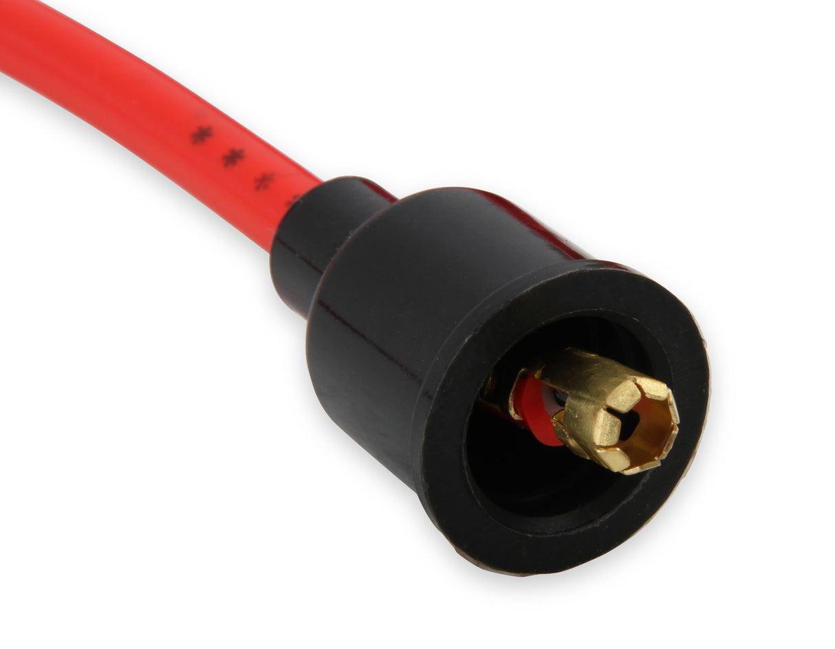 ACCEL Spark Plug Wire Set - 8mm - Universal - Red Wire with Red Straight Boots - 5040R