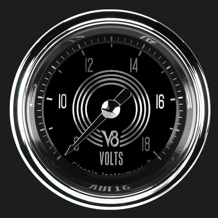 Classic Instruments V8 Speedster 2 1/8" Voltage Gauge - V8SR130SHC