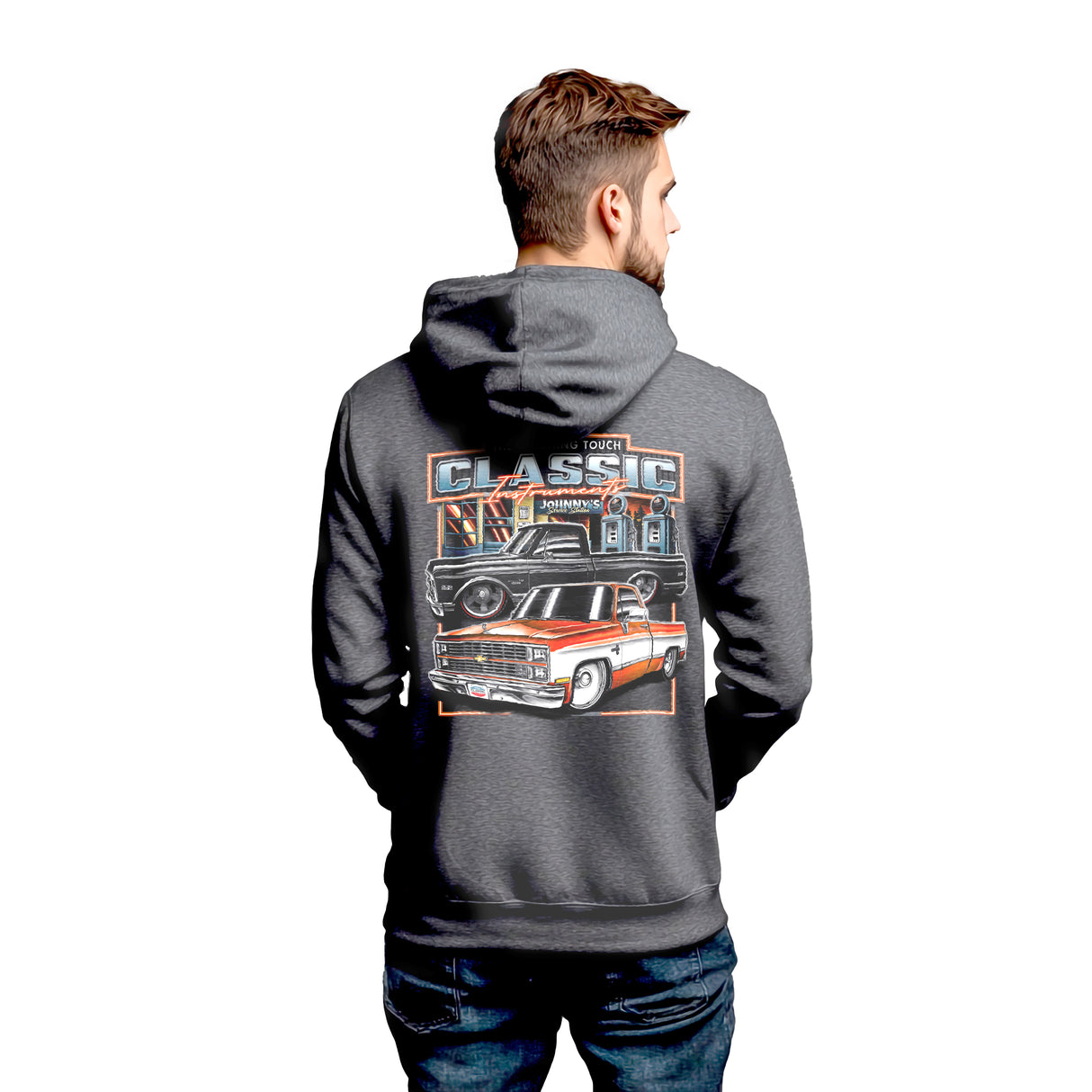 Classic Instruments Unisex Classic instruments C10 Truck Hooded Sweatsirt. - CIAP-HDGC10L