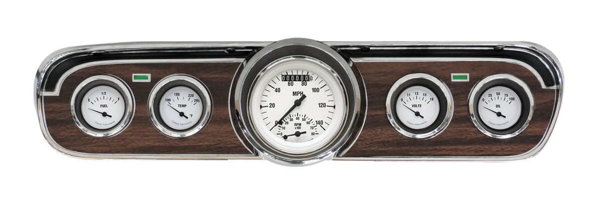 Classic Instruments White Hot 1965-66 Mustang Package w/ Ultimate - MU65WH35