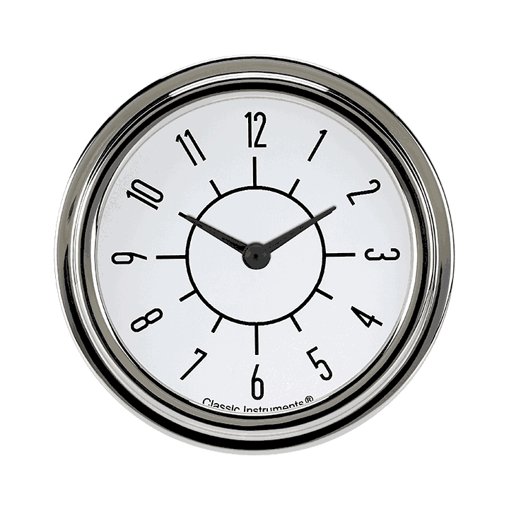 Classic Instruments 6-Pack Matching White 2 5/8" Clock - SX92WSLF