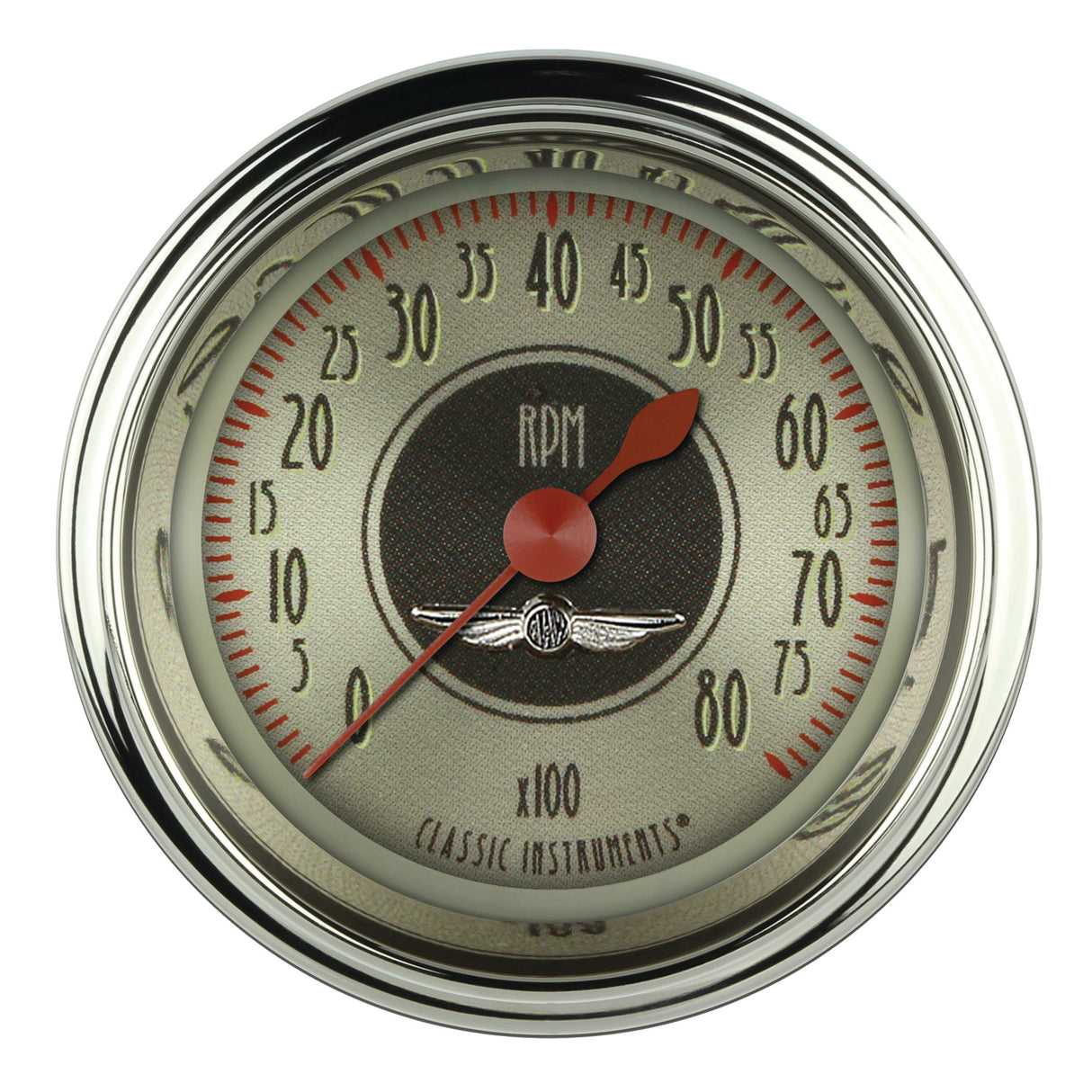 Classic Instruments All American Nickel 2 1/8" Tachometer - AN183SHC