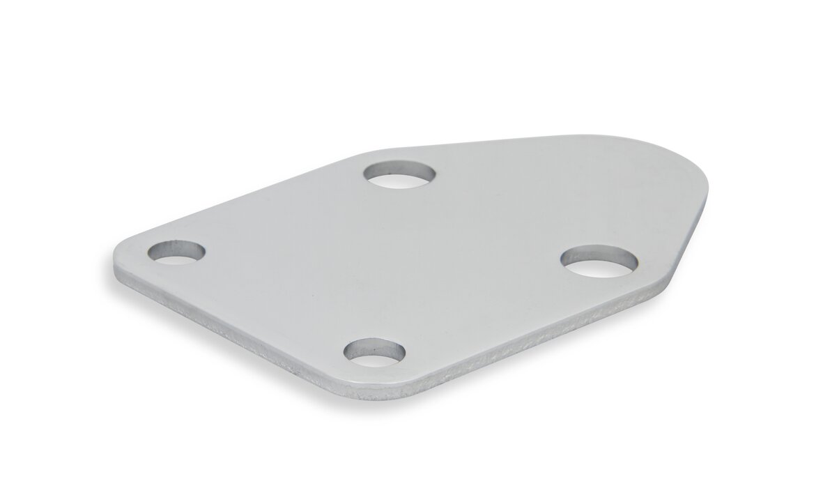 Mr Gasket Fuel Pump Block Off Plate -Chrome - 1515