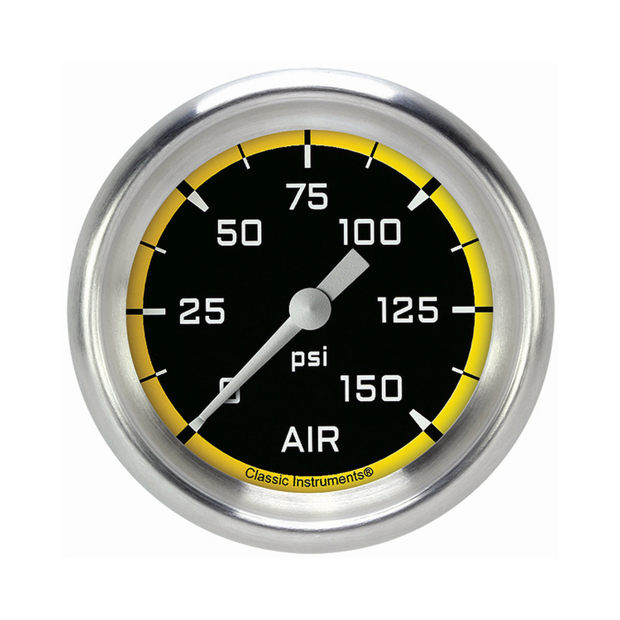 Classic Instruments Autocross Yellow 2 5/8" Air Pressure Gauge - AX318YAPF