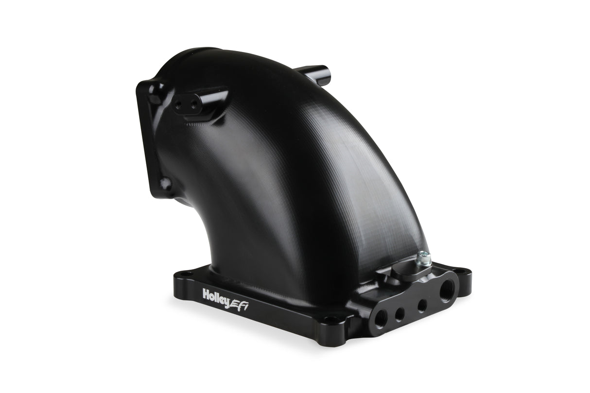Holley 300-253BK Billet 4500 EFI Throttle Body Intake Elbow-Ls- Black Finish