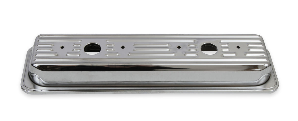 Mr Gasket Chrome Valve Covers - Finned - 9415