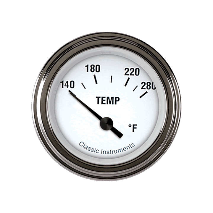 Classic Instruments White Hot 2 1/8" Water Temp - WH26SLF
