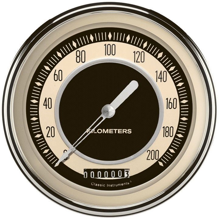 Classic Instruments Nostalgia VT 4 5/8" Speedometer - NT58SLC