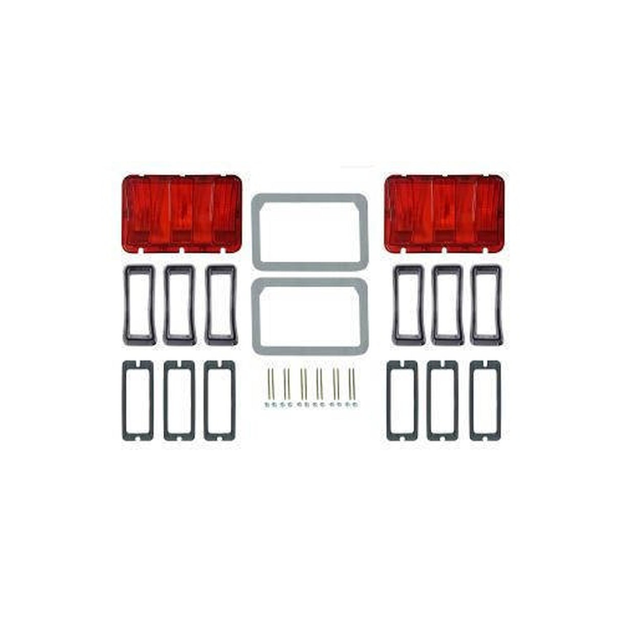 Scott Drake Tail Light Bezel and Lens Concours Kit - KIT-ELC-6-DLX